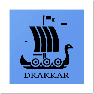 Vikings Drakkar Skandinavian Posters and Art